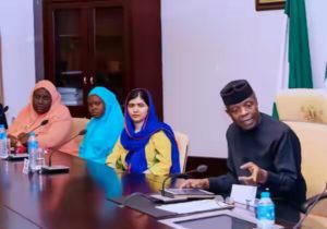 AG PRESIDENT OSINBAJO RECEIVES MALALA 1A e1500323286474