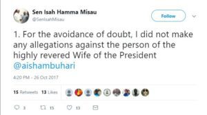 "I Did Not Make Any Allegations Against Aisha Buhari" - Senator Misau Speaks 2 6163564 misa jpega4dc883ae0c312e1cc4e1b32eef71645