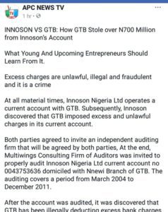 Revealed!! Innoson Vs GTB: How GTB Stole Over N700 Million From Innoson’s Account - APC New TV 2 6437155 img20171220061819515 jpeg116d44a9a9deda0cea8e2a43b3e835cd