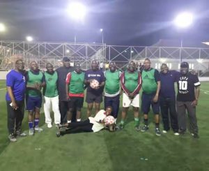 Deji Tinubu’s Sudden Death Evokes Outpouring Of Grief 2 Deji Tinubu fifth left before the novelty match