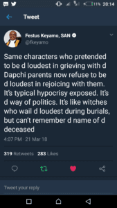 Release Of The Abducted Dapchi Girls: Barrister Festus Keyamo Reacts 2 6863666 screenshot20180321201415 png89f91f332b701d40634f4b39e70b0260